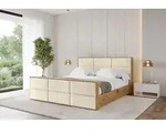 ALTDECOR Polsterbett mit Bettkasten - ENZO1-Z - 180x200 - Beige - Bett mit Kopfteil