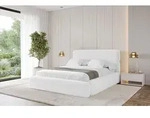 ALTDECOR Polsterbett mit Bettkasten - ENORA - 200x200 - Wei&szlig; - Bett ohne Matratze,