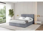 ALTDECOR Polsterbett mit Bettkasten - STERA - 140x200 - Grau - Bett ohne Matratze,