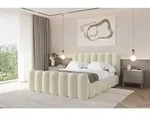 ALTDECOR Polsterbett mit Bettkasten - SORA-Z - 160x200 - Beige - Bett mit Kopfteil