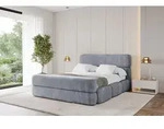 ALTDECOR Polsterbett mit Bettkasten - ELVA-Z - 180x200 - Grau - Bett mit Kopfteil und