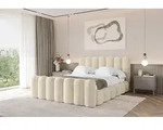 ALTDECOR Polsterbett mit Bettkasten - SORA-Z - 200x200 - Beige - Bett mit Matratze