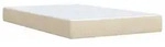 vidaXL Boxspringbett mit Matratze Creme 120 x 200 cm Stoff - Creme