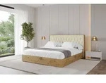 ALTDECOR Polsterbett mit Bettkasten - ENZO5 - 160x200 - Beige - Bett ohne Matratze,