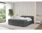 ALTDECOR Polsterbett mit Bettkasten - ENORA-Z-v1 - 120x200 - Dunkelgrau - Bett mit