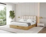 ALTDECOR Polsterbett mit Bettkasten - ENZO2 - 160x200 - Beige - Bett ohne Matratze,