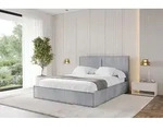 ALTDECOR Polsterbett mit Bettkasten - EMMI - 160x200 - Grau - Bett ohne Matratze,
