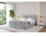 ALTDECOR Polsterbett mit Bettkasten - LARO-Z - 160x200 - Grau - Bett mit Matratze