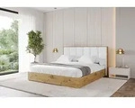 ALTDECOR Polsterbett mit Bettkasten - ENZO2 - 200x200 - Wei&szlig; - Bett ohne Matratze,
