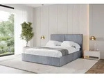 ALTDECOR Polsterbett mit Bettkasten - VANTO - 120x200 - Grau - Bett mit Matratze
