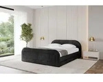 ALTDECOR Polsterbett mit Bettkasten - LERIS-Z-v1 - 200x200 - Schwarz - Bett mit