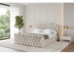ALTDECOR Polsterbett mit Bettkasten - FALIO-Z - 120x200 - Beige - Bett mit Matratze