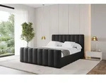 ALTDECOR Polsterbett mit Bettkasten - FINO-Z - 160x200 - Schwarz - Bett mit Matratze