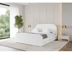 ALTDECOR Polsterbett mit Bettkasten - LERIS-Z - 120x200 - Wei&szlig; - Bett mit Kopfteil