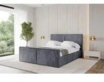ALTDECOR Polsterbett mit Bettkasten - VANTO-Z - 140x200 - Dunkelgrau - Bett mit