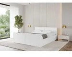 ALTDECOR Polsterbett mit Bettkasten - EMMI-Z-v1 - 140x200 - Wei&szlig; - Bett mit Kopfteil