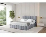 ALTDECOR Polsterbett mit Bettkasten - FINO - 160x200 - Grau - Bett ohne Matratze,