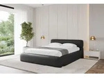 ALTDECOR Polsterbett mit Bettkasten - ENORA-v1 - 140x200 - Schwarz - Bett mit