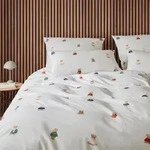 elegante Soft-Flanell Bettw&auml;sche Teddy wei&szlig; 135x200 cm + 80x80 cm - Wei&szlig;