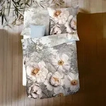 Kaeppel Mako-Satin Bettw&auml;sche Fairy Garden champagner 135x200 cm + 80x80 cm -...
