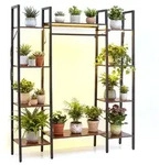 COSTWAY Pflanzenst&auml;nder mit Wachstumslichtern, 140 cm Pflanzenregal mit 10...