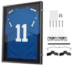 VEVOR Jersey-Rahmen-Vitrine, 79,5 x 59 x 4 cm, Holz-Sporttrikot-Schattenbox mit...