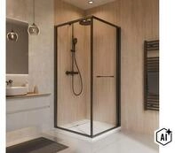 SCHULTE Duscht&uuml;r mit Seitenwand mit Schwenk-Schiebet&uuml;r Sunny ExpressPlus 80 x...