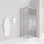 i-flair Schiebet&uuml;r Duschkabine 75x85x190 cm aus teilsatiniertem 6 mm...
