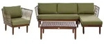 BELIANI 4-Sitzer Lounge Set Dunkelbraun Akazienholz Rustikales Design Outdoor