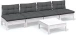 vidaXL 5-tlg. Garten-Lounge-Set mit Anthrazit Kissen Kiefernholz