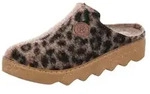 Rohde Damen Leoparden-Filzpantoffel mit Wechselfu&szlig;bett Foggia-D 6107, Gr&ouml;&szlig;e:39 EU,