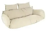 HOME DELUXE Polyrattan H&auml;ngesessel Kissen TWIN - Creme 105 x 41 x 45 cm...