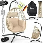 tillvex&reg; H&auml;ngesessel mit Gestell Outdoor & wetterfester Abdeckung inkl....