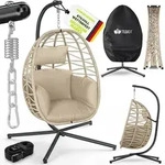 tillvex&reg; H&auml;ngesessel mit Gestell Outdoor & wetterfester Abdeckung inkl....