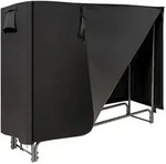 COSTWAY Kaminholzregal Metall, Brennholzregal mit wasserdichter Abdeckung,