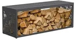 ML-Design Kaminholzregal Innen/Aussen mit Sitzbank, Metall Brennholzregal...