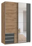 Schwebet&uuml;renschrank 2-trg Kleiderschrank 135 cm Eiche Nachbildung Grafit...