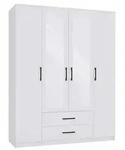 Topeshop ROMANA 160 BIEL, Wei&szlig;, Garderobe, 11 Regale, 4 T&uuml;r(en), Wei&szlig;,