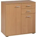 Kommode - Buche Nachbildung - B 71 cm - 2 T&uuml;ren - 2 Schubladen - 1...