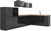 Eckk&uuml;che Vicco R-Line Anthrazit Hochglanz/Anthrazit 347 x cm Arbeitsplatte Goldkraft