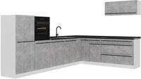 Eckk&uuml;che Vicco R-Line Beton/Wei&szlig; 327 x cm Arbeitsplatte Anthrazit, Model 67577