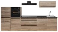 K&uuml;chenzeile Vicco R-Line Sonoma/Goldkraft Eiche 340 cm Arbeitsplatte Anthrazit,