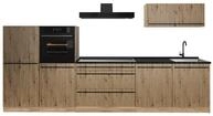 K&uuml;chenzeile Vicco R-Line Artisan-Eiche/Goldkraft Eiche 340 cm Arbeitsplatte