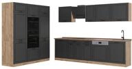 K&uuml;chenzeile Vicco R-Line Anthrazit Landhaus/Goldkraft Eiche 180 cm Arbeitsplatte
