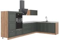 Eckk&uuml;che Vicco Fame-Line Gr&uuml;n-Gold Landhaus/Goldkraft Eiche 347 x 207 cm, AP