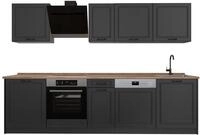 K&uuml;chenzeile Vicco R-Line Anthrazit Landhaus/Anthrazit 280 cm Arbeitsplatte Goldkraft