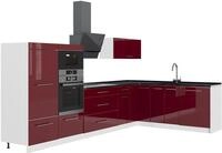 Eckk&uuml;che Vicco Fame-Line Bordeaux Hochglanz/Wei&szlig; 347 x 207 cm, AP Anthrazit,...