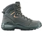 Lowa Damen Renegade Evo GTX Mid WIDE Wanderstiefel graphit/aprikose 43.5 - Grau...