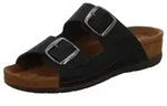Rohde Damen Leder Pantoletten Klettverschluss Clogs Memory-Fu&szlig;bett Rodigo-40 5856,