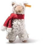 Steiff Kuscheltier Lama Leandro Weihnachten Wei&szlig; (19 cm) - Wei&szlig;